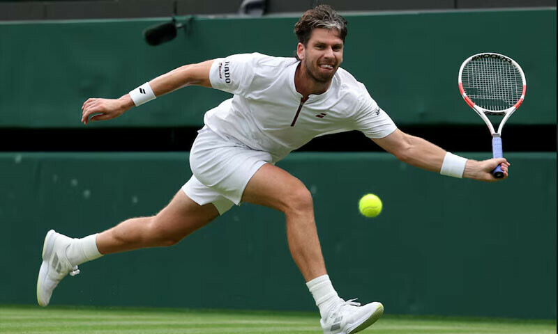  Britain’s Cameron Norrie in action during his round of 16 match against Chile’s Nicolas Jarry in London on July 6, 2025. — Reuters 