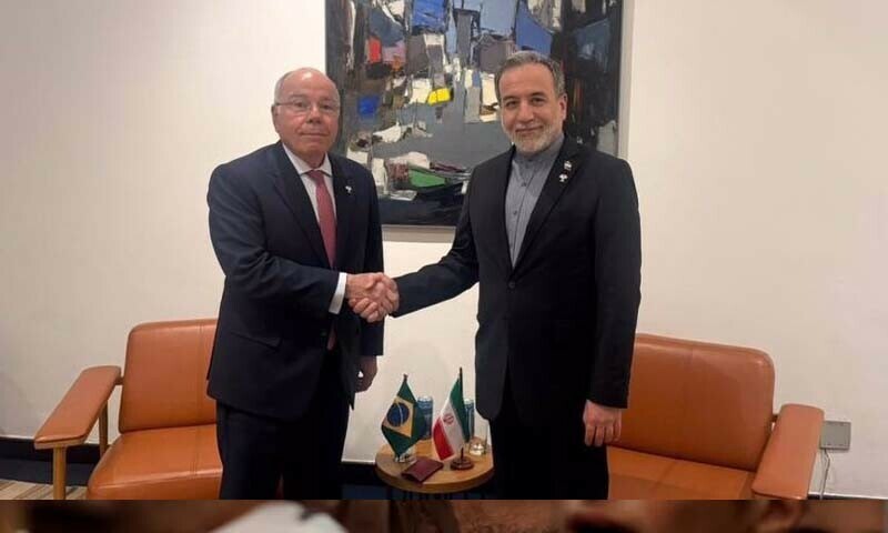 ایرانی وزیر خارجہ نے برکس اجلاس کے دوران برازیلی ہم منصب سے بھی ملاقات کی
&mdash; فوٹو: ایرانی وزارت خارجہ