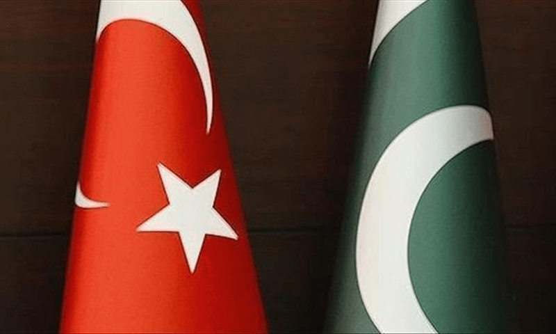 Picture showing flags of Turkiye (left) and Pakistan (right). — Anadolu Agency/File Photo