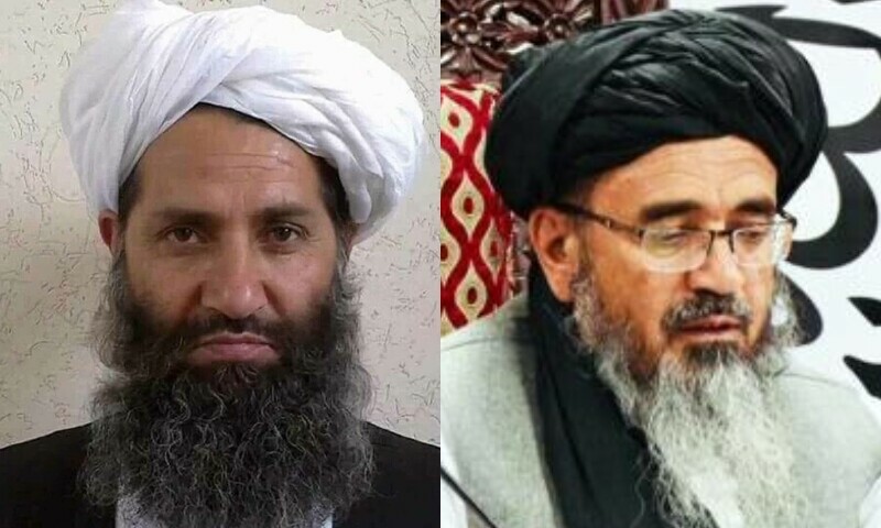 A combination photo of Taliban Supreme Leader Haibatullah Akhundzada and chief justice Abdul Hakim Haqqani. — AFP/Afghanistan Supreme Court website