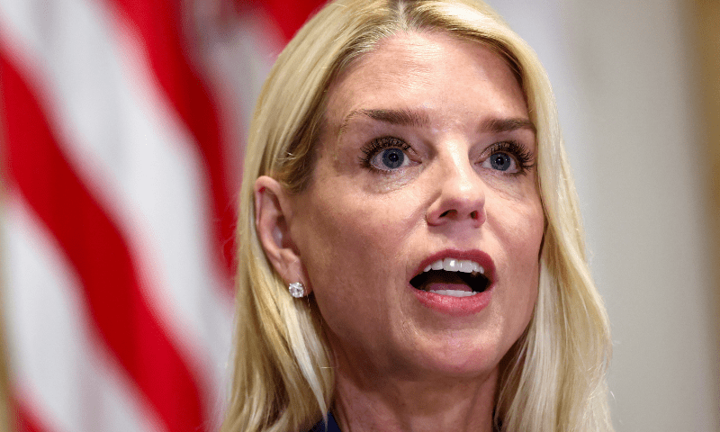 US Attorney General Pam Bondi answers a question during a cabinet meeting at the White House in Washington, DC, US, on July 8, 2025. —Reuters