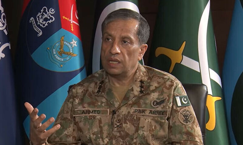Inter-Services Public Relations Director General Lt Gen Ahmed Sharif Chaudhry gives an interview on July 9. — Screengrab via YouTube/ISPR Official