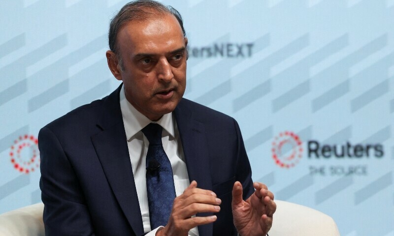 State Bank of Pakistan Governor Jameel Ahmad speaks at the Reuters NEXT Asia summit in Singapore, July 9. — Reuters