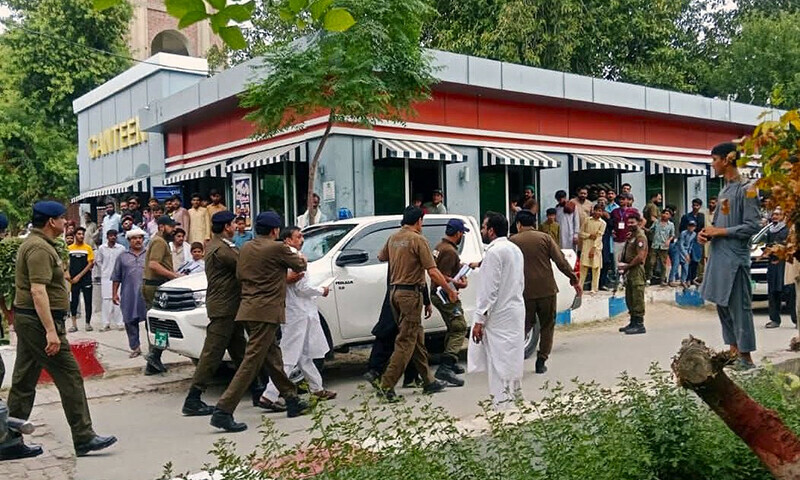 Suspects were presented in district Courts for remand. — via Shafiq Butt