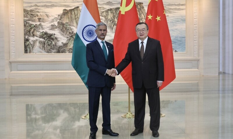 Indian Foreign Minister Subhramanyam Jaishankar meets Chinese Foreign Minister Wang Yi in Beijing, China, July 14. — X/@DrSJaishankar