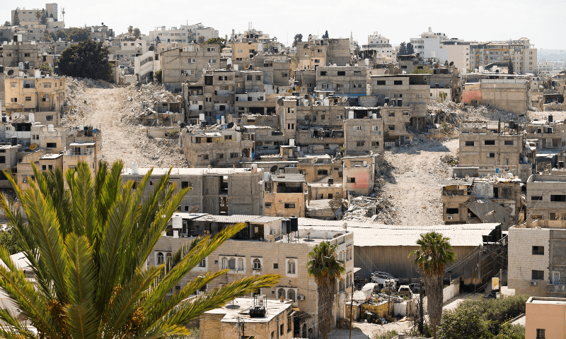 A general view of Tulkarm camp, showing new streets created by Israeli bulldozers after the demolition of Palestinian homes, in the Israeli-occupied West Bank on July 7, 2025. — Reuters