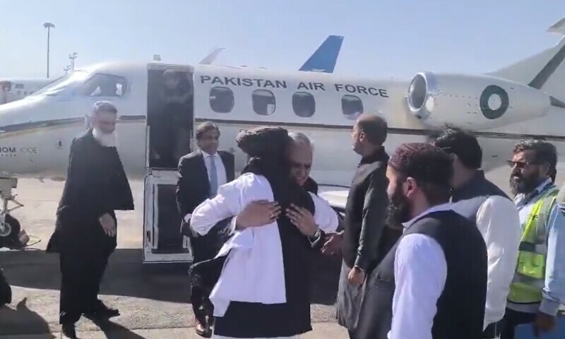Foreign Minister Ishaq Dar  arrives in Kabul, Afghanistan, July 17. &mdash; X/@ForeignOfficePk