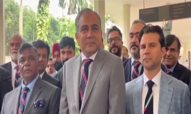Pakistan Cricket Board Chairman and Asian Cricket Council President Mohsin Naqvi addresses the media in Dhaka, Bangladesh on Thursday. — DawnNewsTV