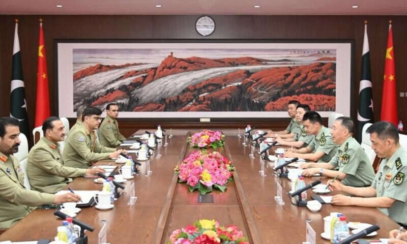Chief of Army Staff Field Marshal Asim Munir holds a meeting with Chinese leadership, Beijing on July 25. &mdash; ISPR