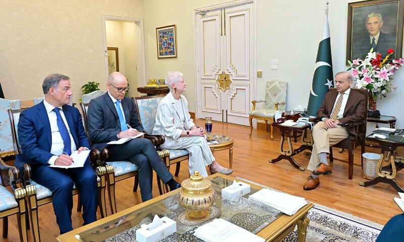 وزیراعظم نے پاکستان اور یورپی یونین کے تعلقات کی مضبوطی میں اہم کردار ادا کرنے پر یورپی یونین کی سفیر کا شکریہ ادا کیا — فوٹو: پی آئی ڈی وزیراعظم نے پاکستان اور یورپی یونین کے تعلقات کی مضبوطی میں اہم کردار ادا کرنے پر یورپی یونین کی سفیر کا شکریہ ادا کیا — فوٹو: پی آئی ڈی