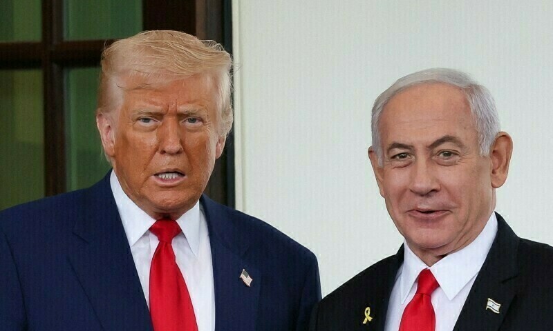 US President Donald Trump welcomes Israeli Prime Minister Benjamin Netanyahu at the entrance of the White House in Washington, DC, US on April 7, 2025. — Reuters/File US President Donald Trump welcomes Israeli Prime Minister Benjamin Netanyahu at the entrance of the White House in Washington, DC, US on April 7, 2025. — Reuters/File