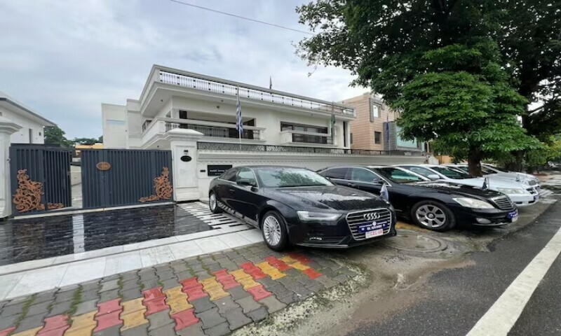 A view of the fake embassy in New Delhi. &mdash; Photo via Indian media outlet NDTV