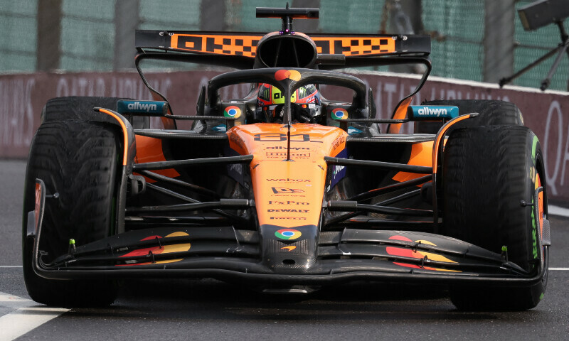 McLaren’s Australian driver Oscar Piastri drives on the pit lane to make a pit stop during the Formula One Belgian Grand Prix at the Spa-Francorchamps circuit in Spa, on July 27, 2025. — AFP