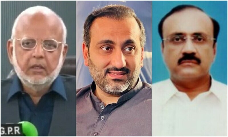 A combination photo of disqualified PTI Senator Ejaz Chaudhry, PTI MNA Mohammad Ahmed Chatta and PTI MPA Ahmad Khan. &mdash; DawnNewsTV/Facebook/Punjab Assembly