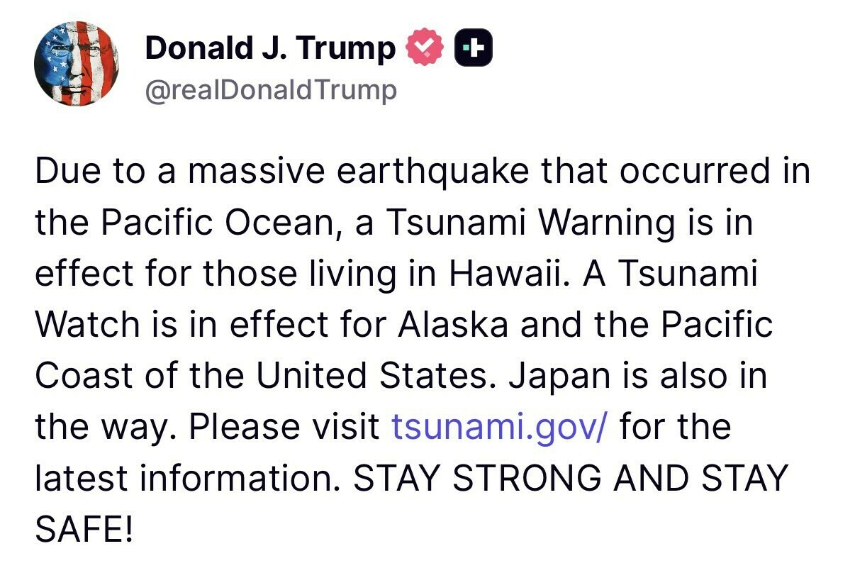 Screengrab from Donald’s Trump’s Truth Social account./@realDonaldTrump
