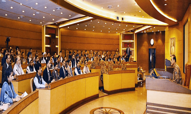Image showing COAS Field Marshal Asim Munir addressing the participants of the 16th National Workshop in Balochistan on Wednesday, July 30, 2025. — ISPR