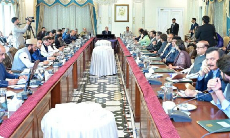 Prime Minister Shehbaz Sharif chairs the federal cabinet meeting in Islamabad on July 30. — APP