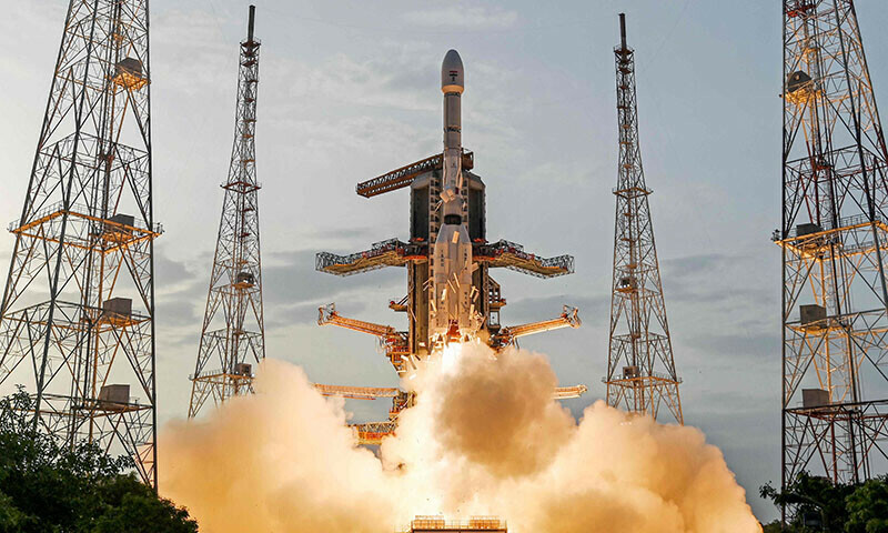 India’s Geosynchronous Satellite Launch Vehicle Mk II, carrying the Nasa-ISRO Synthetic Aperture Radar (NISAR) satellite, lifts off from the Satish Dhawan Space Centre in Sriharikota, India on July 30. — AFP