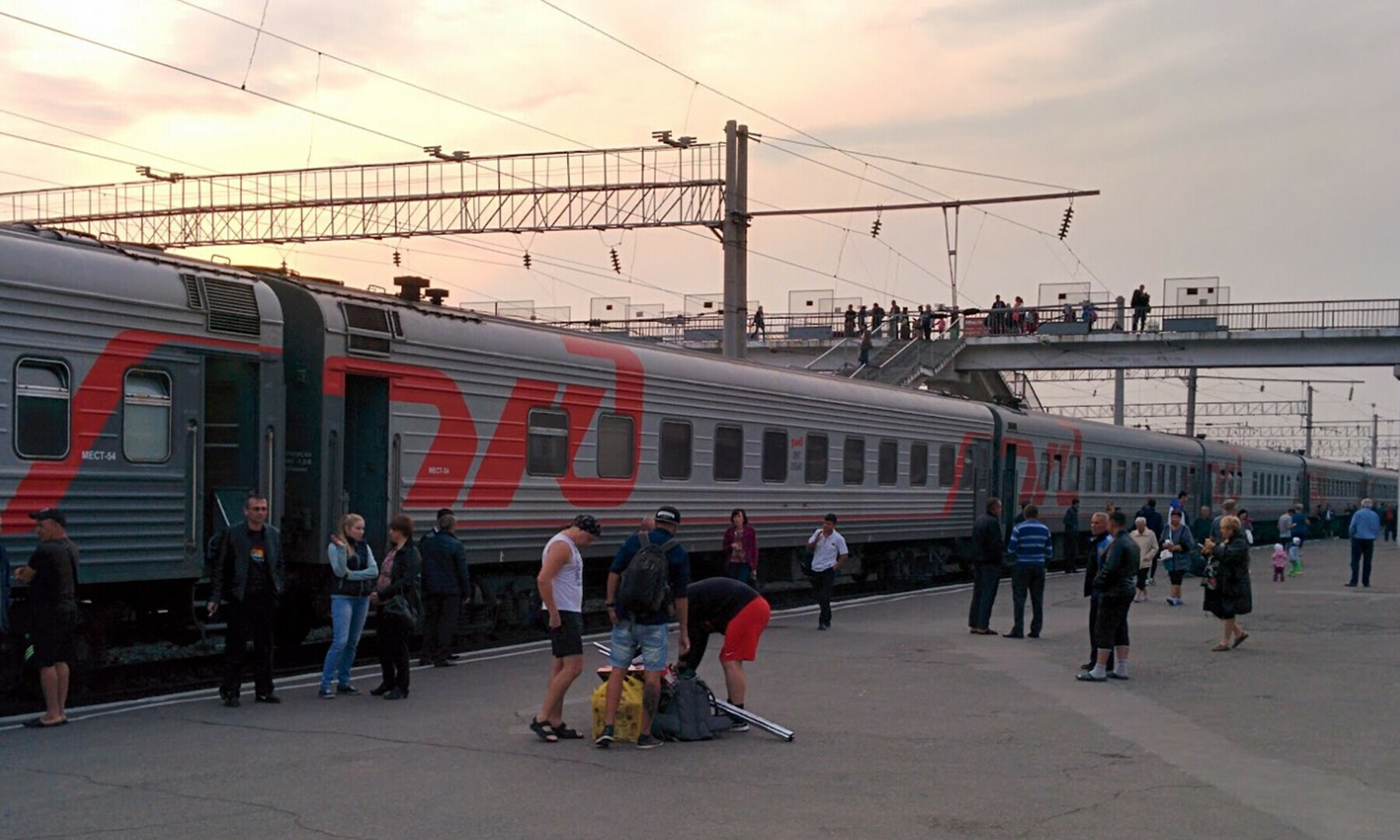 اورینبرگ سے ماسکو کی ٹرین کا ایک خوبصورت منظر