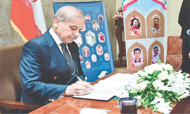 PM Shehbaz Sharif visits the embassy of Iran to offer his condolences over the deaths resulting from Israeli aggression against Iran.—PPI