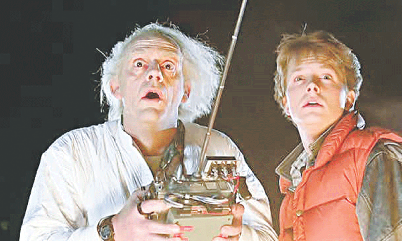 Christopher Lloyd and Michael J. Fox in Back to the Future | Landmark Media Christopher Lloyd and Michael J. Fox in Back to the Future | Landmark Media