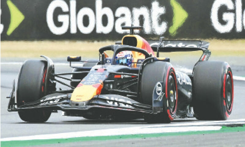 RED Bull Racing’s driver Max Verstappen of the Netherlands takes part in the qualifying session ahead of the Formula One British Grand Prix at the Silverstone motor racing circuit on Saturday.—AFP