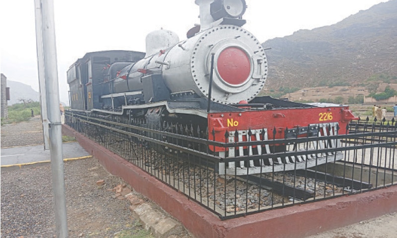 A steam engine displayed at the historic Landi Kotal railway station. — Dawn