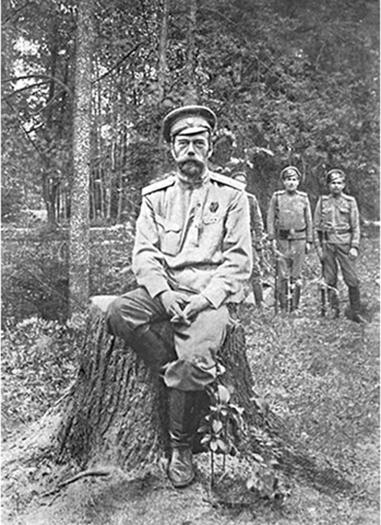 Nicholas II in custody at a palace outside Petrograd after his abdication | Library of Congress