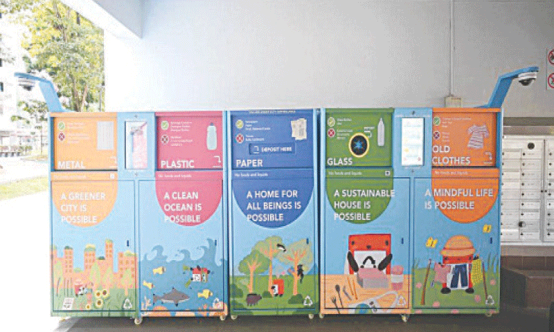 EACH of the five new bins can accommodate 360 litres, up from 240 litres previously.—Courtesy The Straits Times EACH of the five new bins can accommodate 360 litres, up from 240 litres previously.—Courtesy The Straits Times