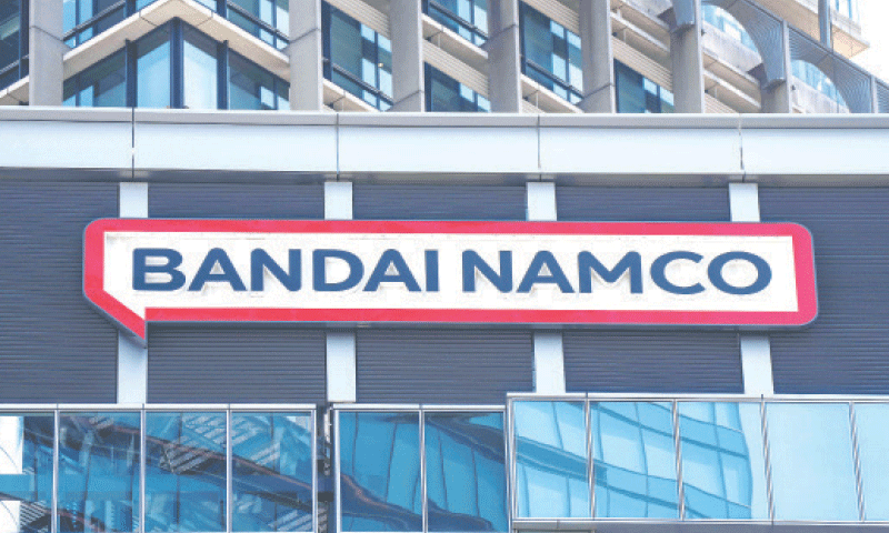 THE logo of Japanese video game publisher Bandai Namco is displayed at the company’s head office in Tokyo. Sony has bought a strategic 2.5pc stake in Japanese game franchise giant Bandai Namco, which owns  “Gundam” and arcade classic  “Pac-Man”, with a view to growing its anime business. AFP