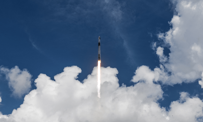 A SpaceX Falcon 9 rocket with the Crew Dragon capsule Endeavour carrying the Crew-11 mission lifts off from Launch Complex 39A at Nasa&rsquo;s Kennedy Space Centre in Florida on August 1, 2025. &mdash; AFP