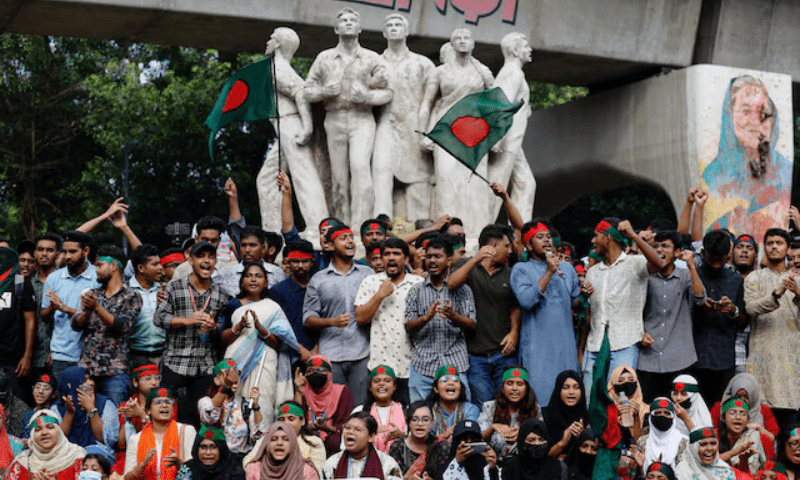 Activists of the Anti-Discriminatory Student Movement gather at the University of Dhaka&rsquo;s Teacher Student Centre, demanding the capital punishment for Bangladeshi former prime minister Sheikh Hasina for the deaths of students during anti-quota protests, in Dhaka, Bangladesh, August 13, 2024. &mdash; Reuters/File