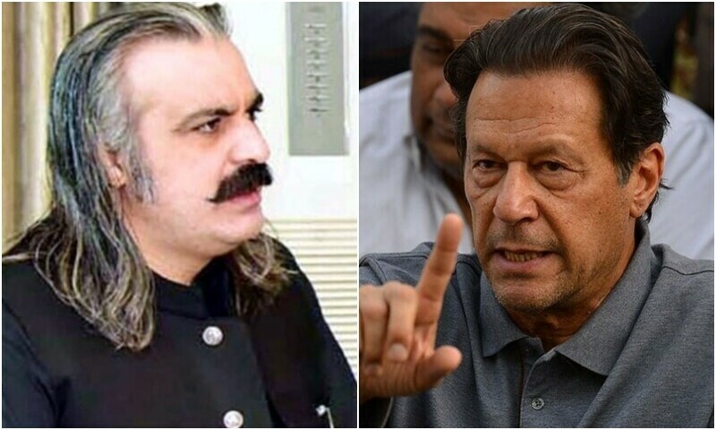 A combination image of Khyber Pakhtunkhwa Chief Minister Ali Amin Gandapur and PTI founder Imran Khan. &mdash; Radio Pakistan/AFP/File
