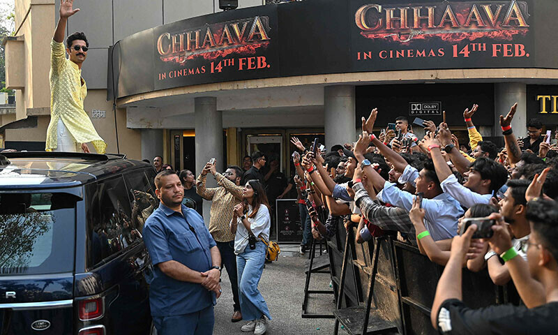 Bollywood actor Vicky Kaushal (L) attends a promotional event for his Hindi-language film <em>Chhaava</em> in Mumbai on February 9. — AFP/File