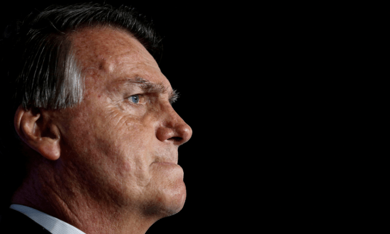 Former Brazilian President Jair Bolsonaro looks on during &ldquo;Power of The People&rdquo; event hosted by Turning Point USA at Trump National Doral Miami Resort in Doral, Florida, US, on February 3, 2023. &mdash; Reuters/File