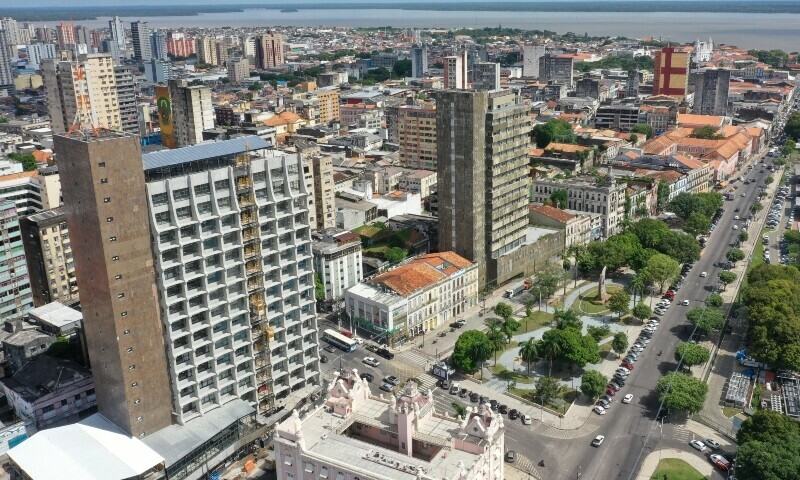 A drone view shows a hotel under construction ahead of the COP30 climate summit in Belem, Brazil July 16. &mdash; Reuters/File