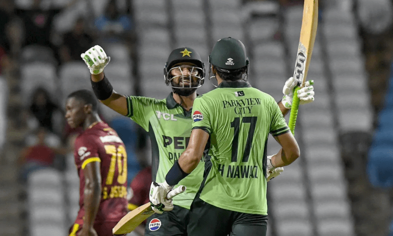 حسن نواز نے اپنے پہلے ہی میچ میں مین آف دی میچ کا ایوارڈ حاصل کیا — فوٹو: اے ایف پی حسن نواز نے اپنے پہلے ہی میچ میں مین آف دی میچ کا ایوارڈ حاصل کیا — فوٹو: اے ایف پی