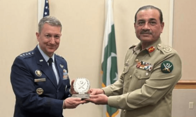 Chief of Army Staff (COAS) Field Marshal Asim Munir and Chairman Joint Chiefs of Staff, General Dan Caine in Tampa, Florida. &mdash; ISPR