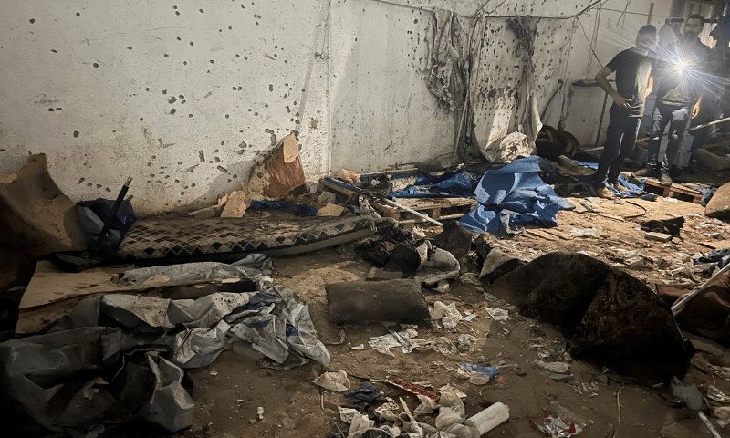  Palestinians inspect the site of an Israeli strike where <em>Al Jazeera</em> says its journalists Anas Al Sharif, Mohammed Qreiqeh and three photojournalists were killed, in Gaza City on August 11, 2025. &mdash; Reuters 