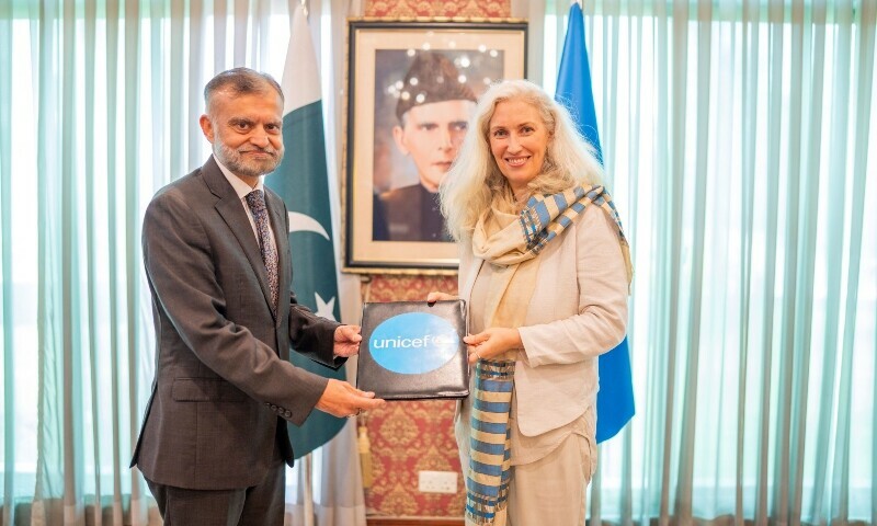 Newly appointed Unicef Representative in Pakistan presents her credentials at the Foreign Office, Aug 11. &mdash; X/@UNICEF_Pakistan