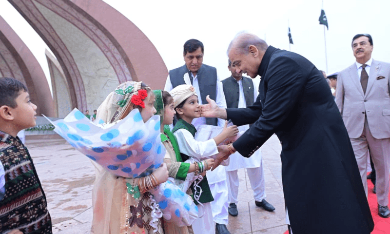Prime Minister Shehbaz Sharif hoists the national flag at the Pakistan Monument in Islamabad on Aug 14, 2025. — X/GovtofPakistan Prime Minister Shehbaz Sharif hoists the national flag at the Pakistan Monument in Islamabad on Aug 14, 2025. — X/GovtofPakistan