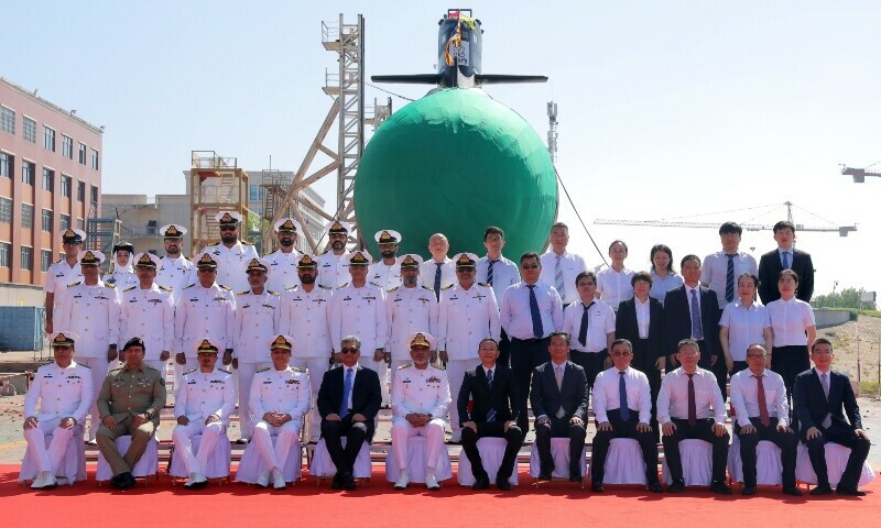 Pakistan Navy launches third Hangor-class submarine in China
