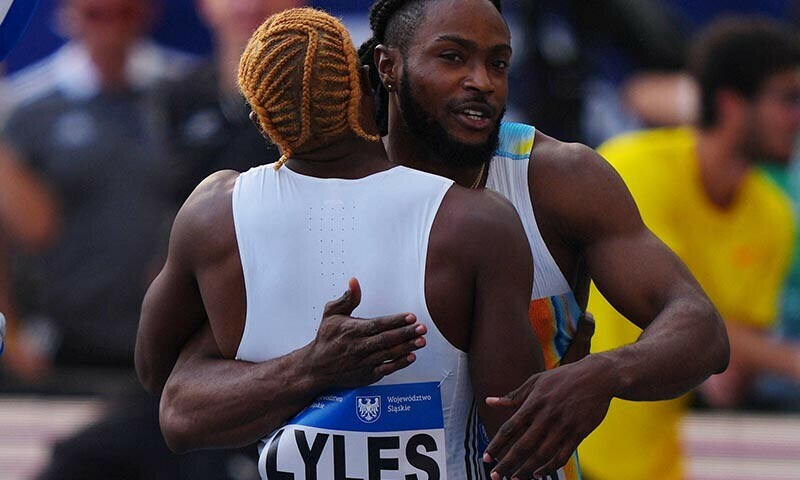 Jamaica’s Kishane Thompson celebrates after winning the Men’s 100m Final with second placed Noah Lyles of the US on August 16, 2025. — Reuters Jamaica’s Kishane Thompson celebrates after winning the Men’s 100m Final with second placed Noah Lyles of the US on August 16, 2025. — Reuters