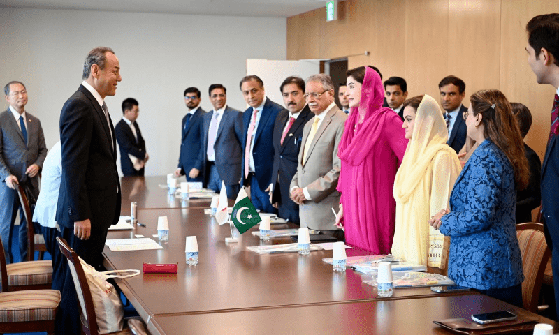 Punjab Chief Minister Maryam Nawaz attends a meeting at Yokohama Town Hall in Yokohama, Japan, August 18. &mdash; PML-N X
