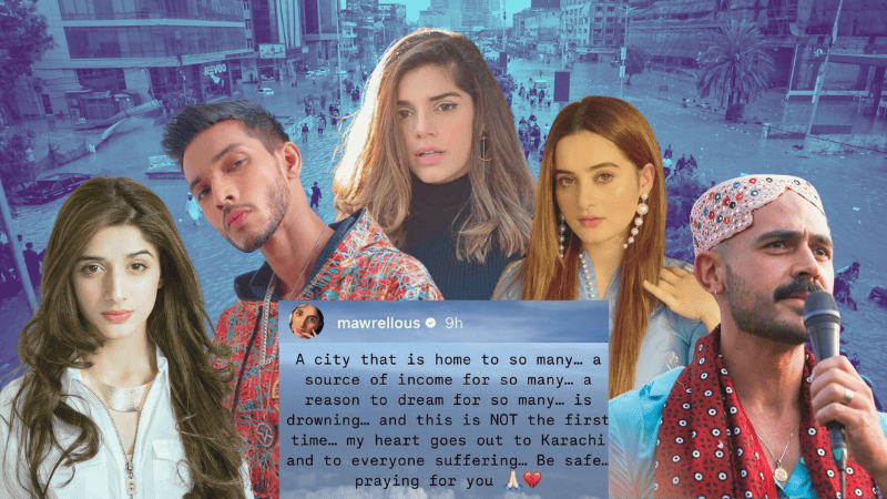 Celebrities react to more &lsquo;unprecedented&rsquo; flooding as Karachi is submerged once again