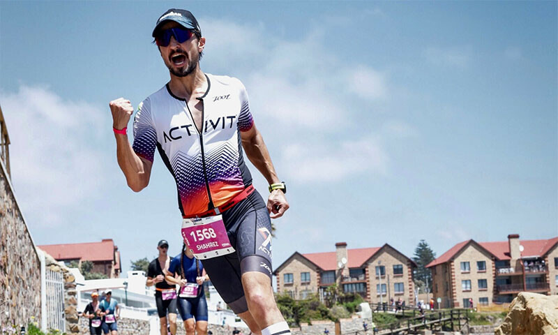 Imran Khan&rsquo;s nephew Shahrez Khan works for a linen company in Australia and is a triathlete. &mdash; Shahrez Khan/Dawn.com