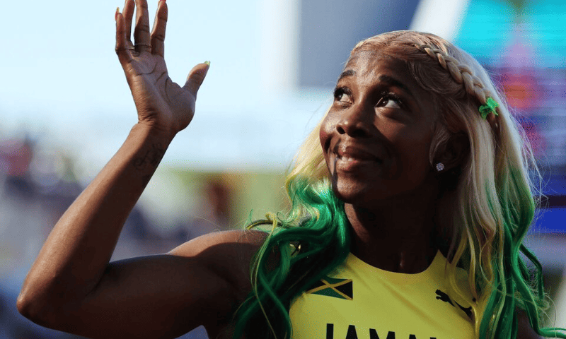 Jamaica’s Shelly-Ann Fraser-Pryce celebrates after winning the women’s 100 metres semi-final at Hayward Field in Eugene, Oregon on July 17, 2022. — Reuters/File Jamaica’s Shelly-Ann Fraser-Pryce celebrates after winning the women’s 100 metres semi-final at Hayward Field in Eugene, Oregon on July 17, 2022. — Reuters/File