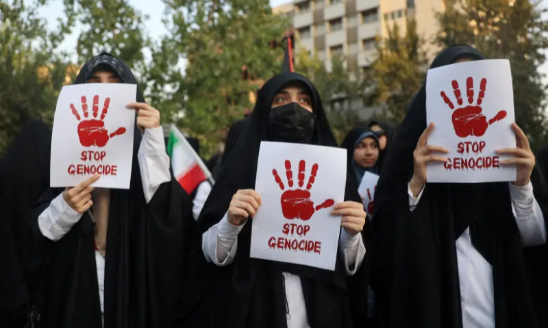  People attend a gathering in support of Palestinians following the Israeli strike on Gaza&rsquo;s Nasser Hospital, in Tehran, Iran on August 25, 2025. &mdash; Reuters 