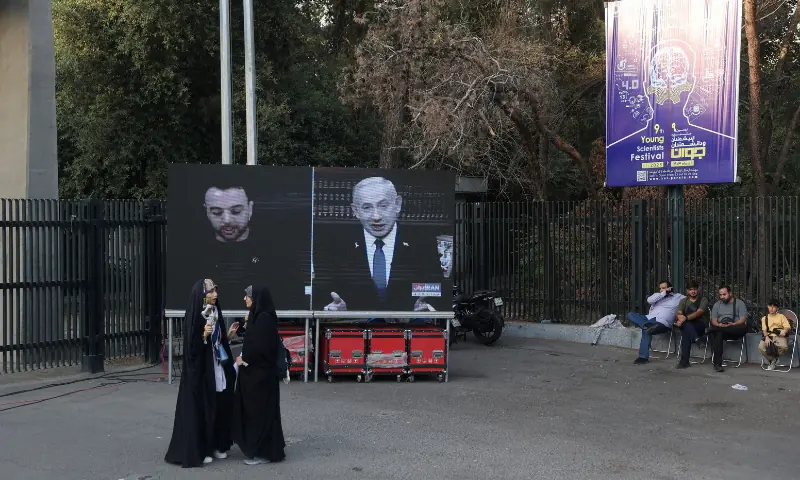  A picture of Israel&rsquo;s Prime Minister Benjamin Netanyahu is displayed on screen during a gathering in support of Palestinians following the Israeli strike on Gaza&rsquo;s Nasser Hospital, in Tehran, Iran on August 25, 2025. &mdash; Reuters 