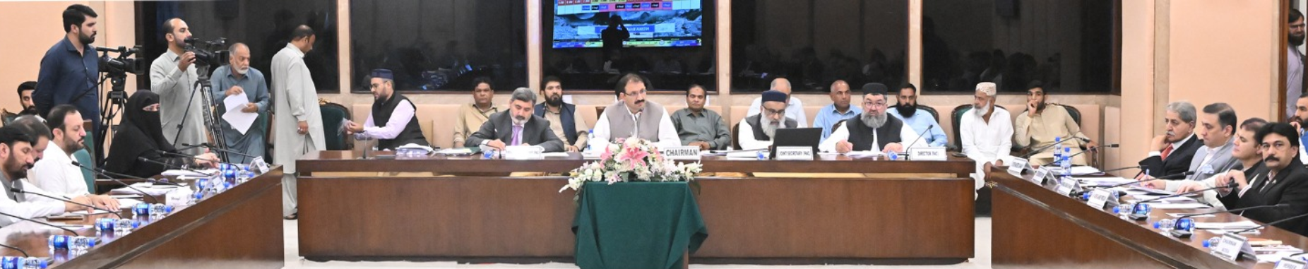 MNA Junaid Akbar Khan chairs meeting of Pu&shy;&shy;blic Accounts Committee in Islamabad on Aug 26, 2025. &mdash; pac.na.gov.pk/